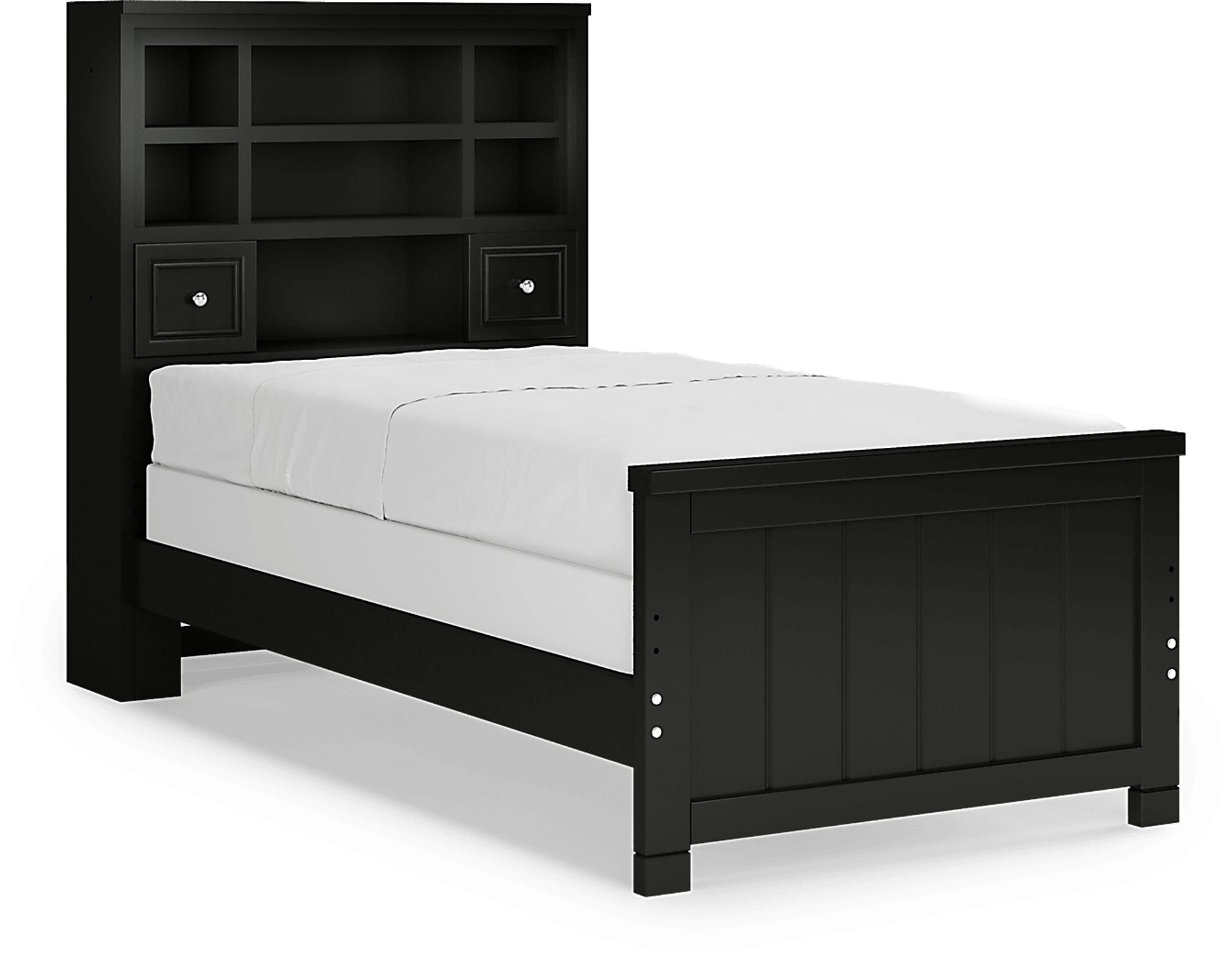 Kids Cottage Colors Black Twin Bookcase Bed - Image 4