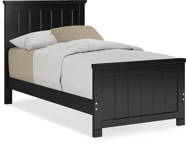 Kids Cottage Colors Black Twin Panel Bed - Thumbnail - Image 1