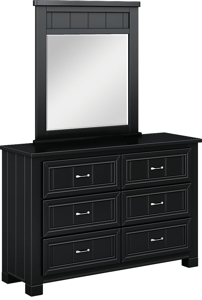 Kids Cottage Colors Black Dresser & Mirror Set Rooms To Go