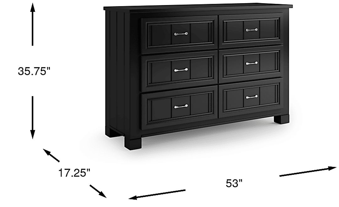 Kids Cottage Colors Black Dresser