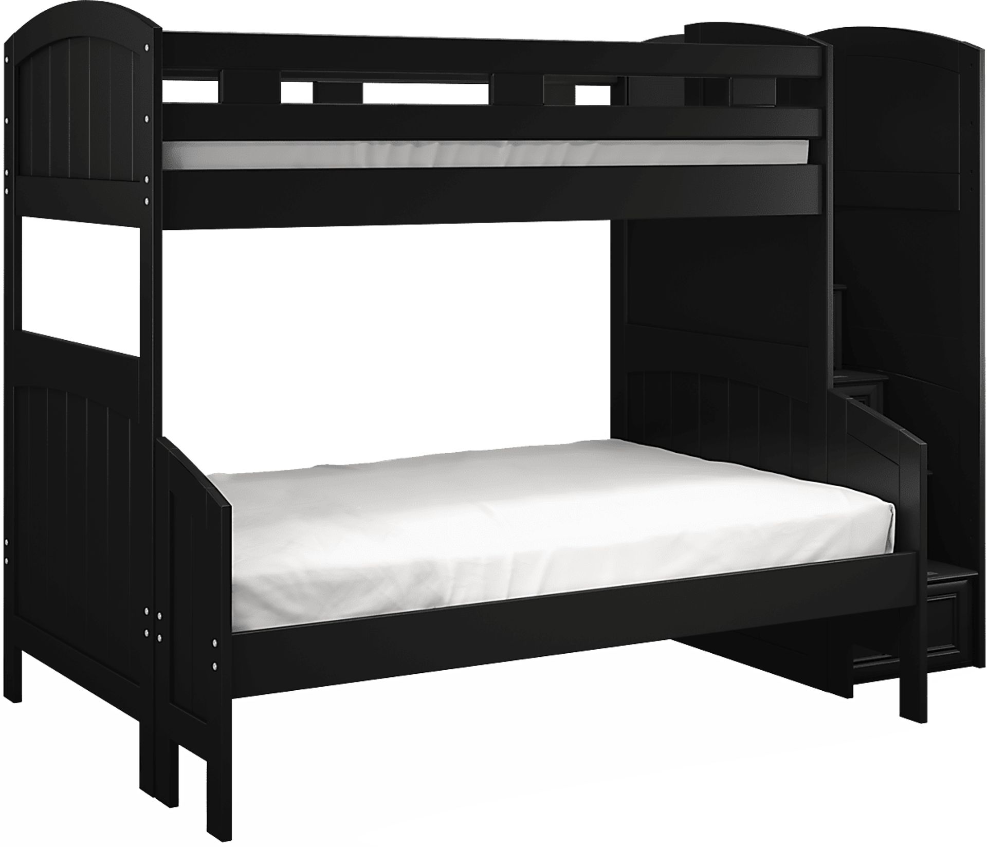 Kids Cottage Colors Black Twin/Full Step Bunk - Image 1