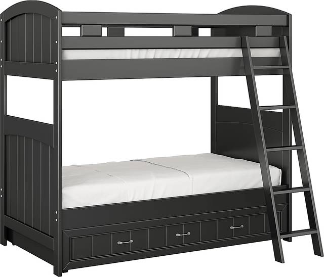 Kids Cottage Colors Black Twin/Twin Bunk Bed - Thumbnail - Image 1
