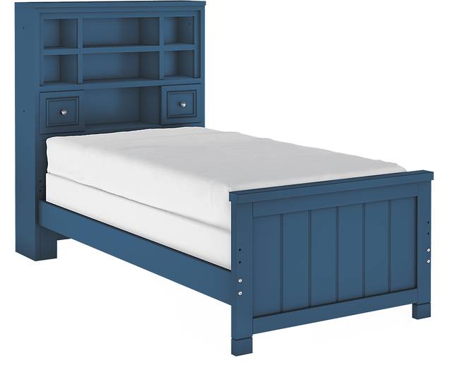 Kids Cottage Colors Navy Twin Bookcase Bedroom - Thumbnail - Image 3
