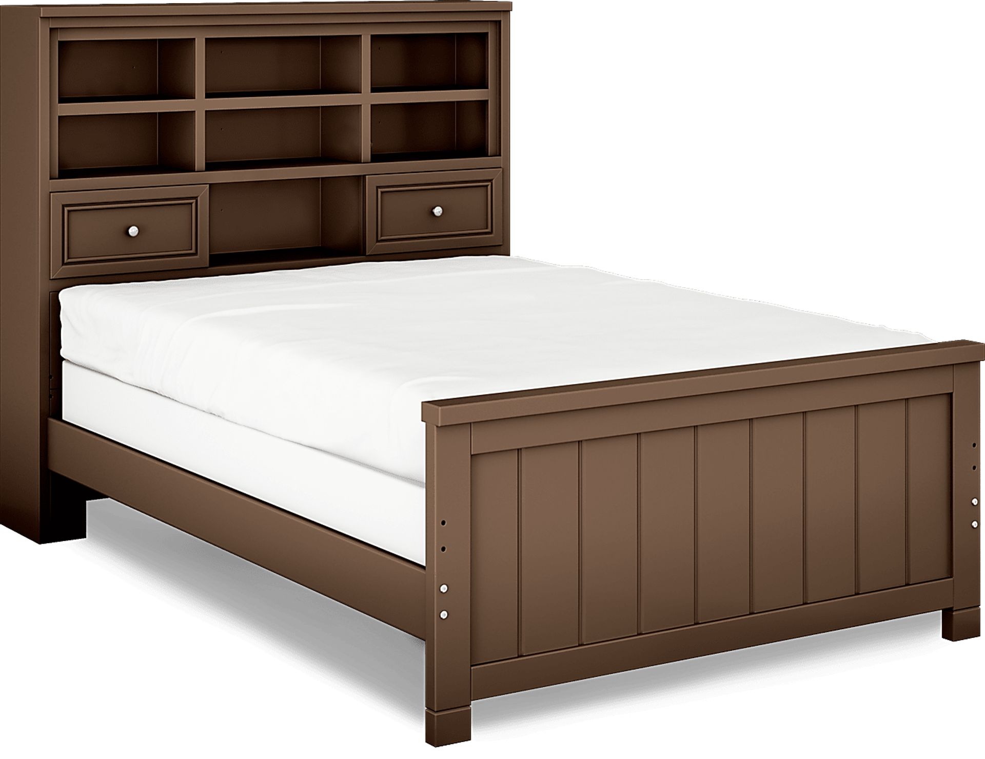 Kids Cottage Colors Chocolate 3 Pc Full Bookcase Bed - Image 3