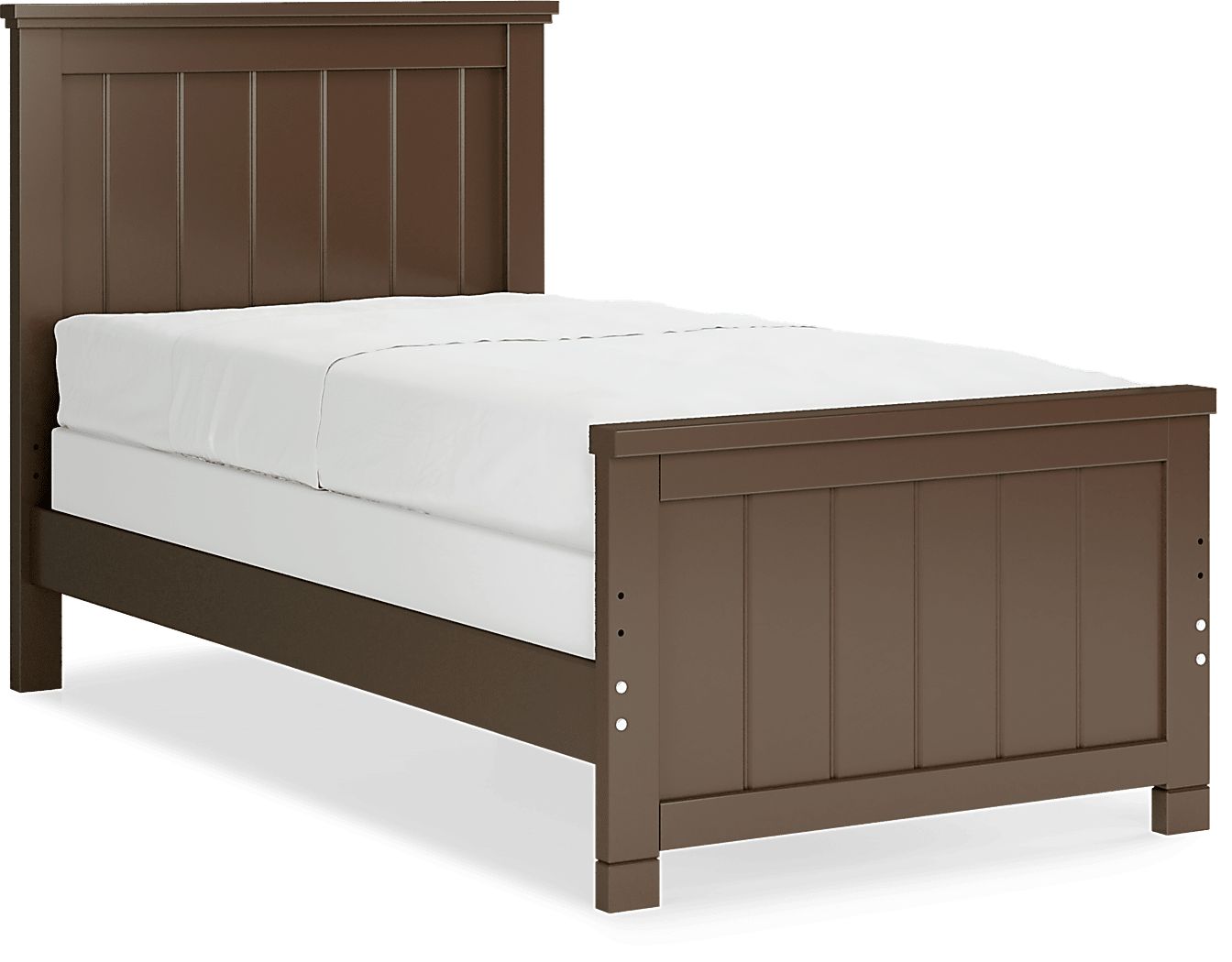 Kids Cottage Colors Chocolate 3 Pc Twin Panel Bed