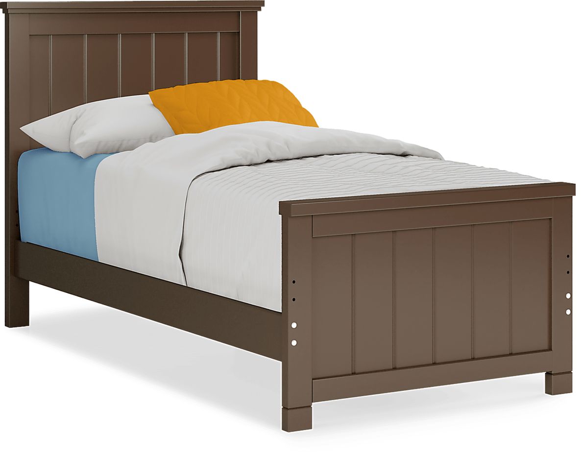 Kids Cottage Colors Chocolate 3 Pc Twin Panel Bed