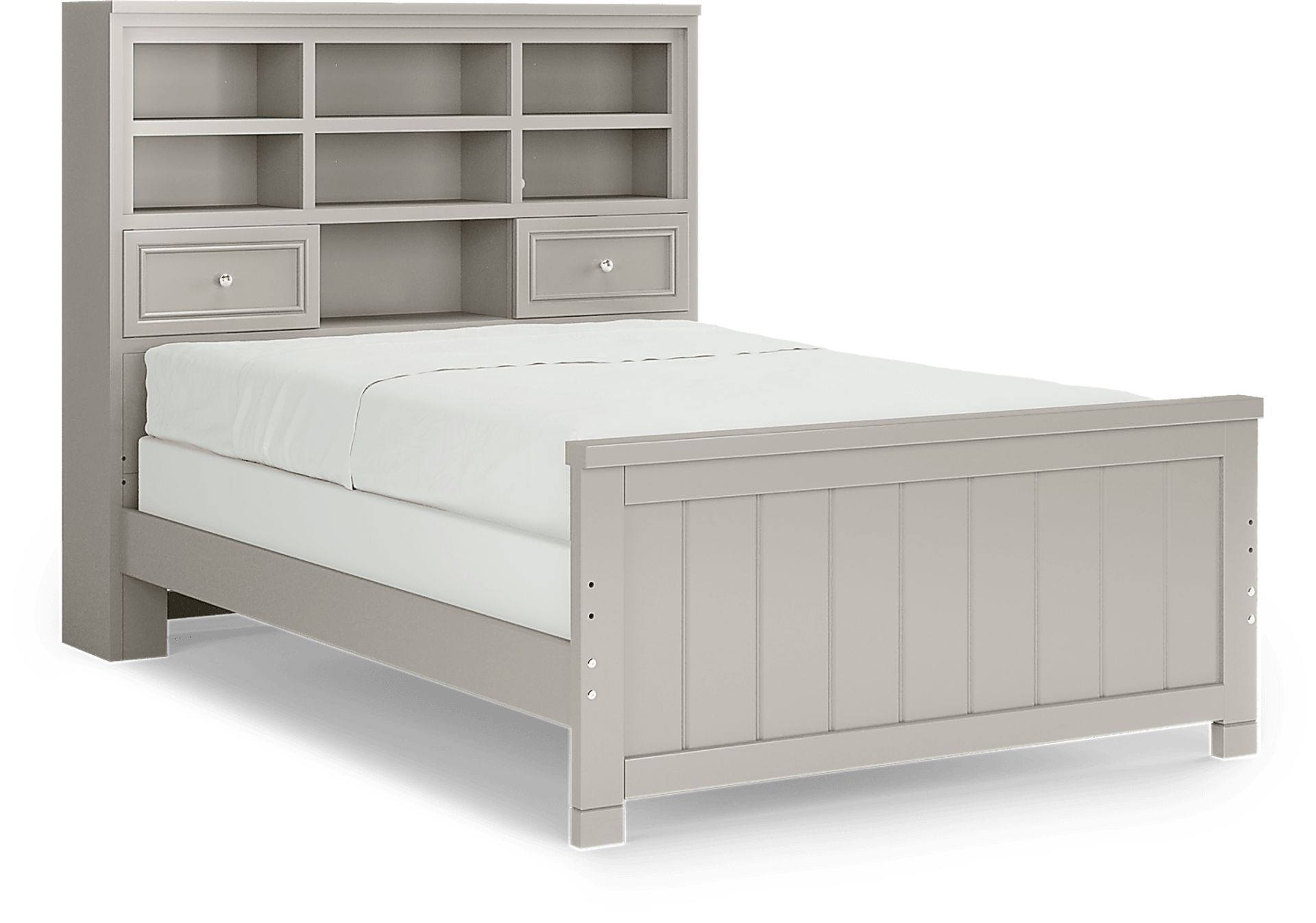 Kids Cottage Colors Gray Full Bookcase Bed - Image 5
