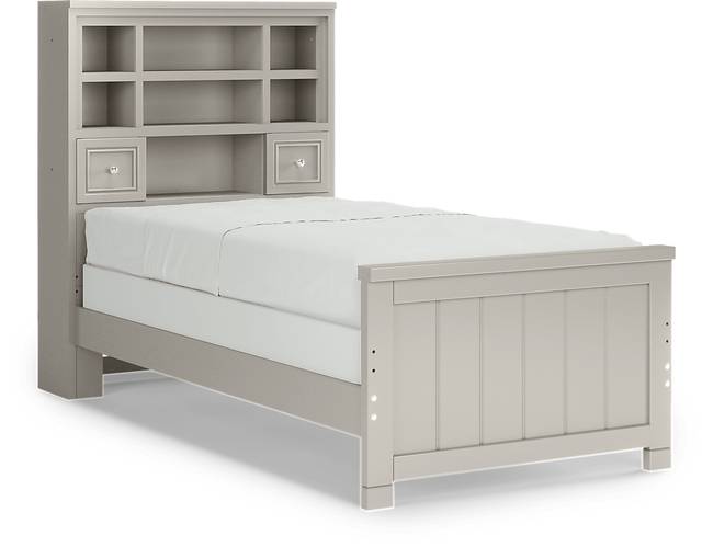 Kids Cottage Colors Gray Twin Bookcase Bedroom - Thumbnail - Image 3