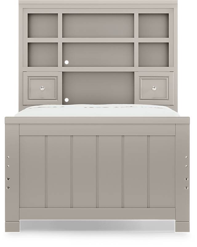 Kids Cottage Colors Gray Twin Bookcase Bedroom - Thumbnail - Image 4