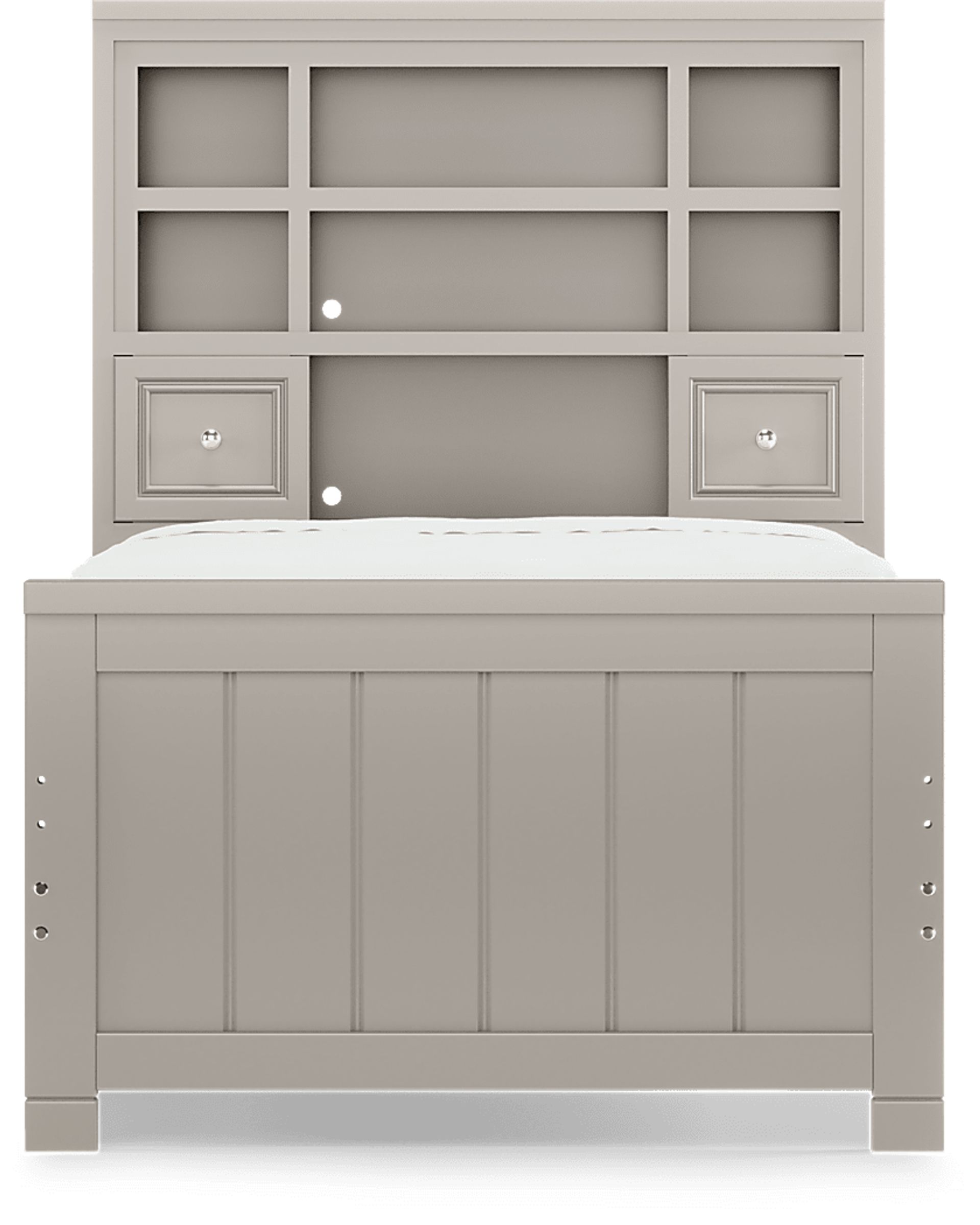 Kids Cottage Colors Gray Twin Bookcase Bedroom - Image 4