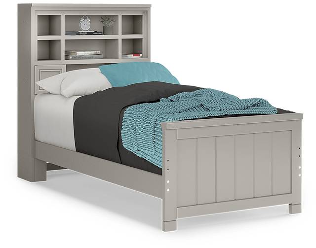 Kids Cottage Colors Gray Twin Bookcase Bedroom - Thumbnail - Image 2