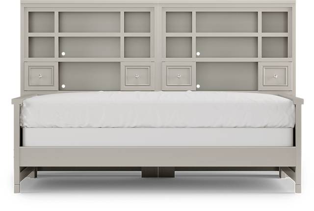 Kids Cottage Colors Gray Full Bookcase Wall Bed - Thumbnail - Image 2