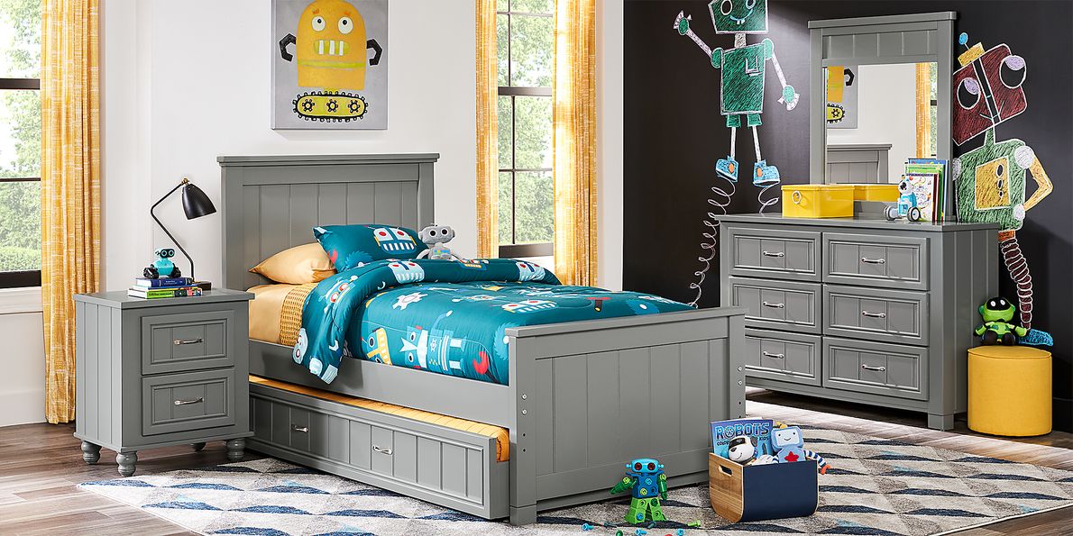 Kids Cottage Colors Gray Mirror