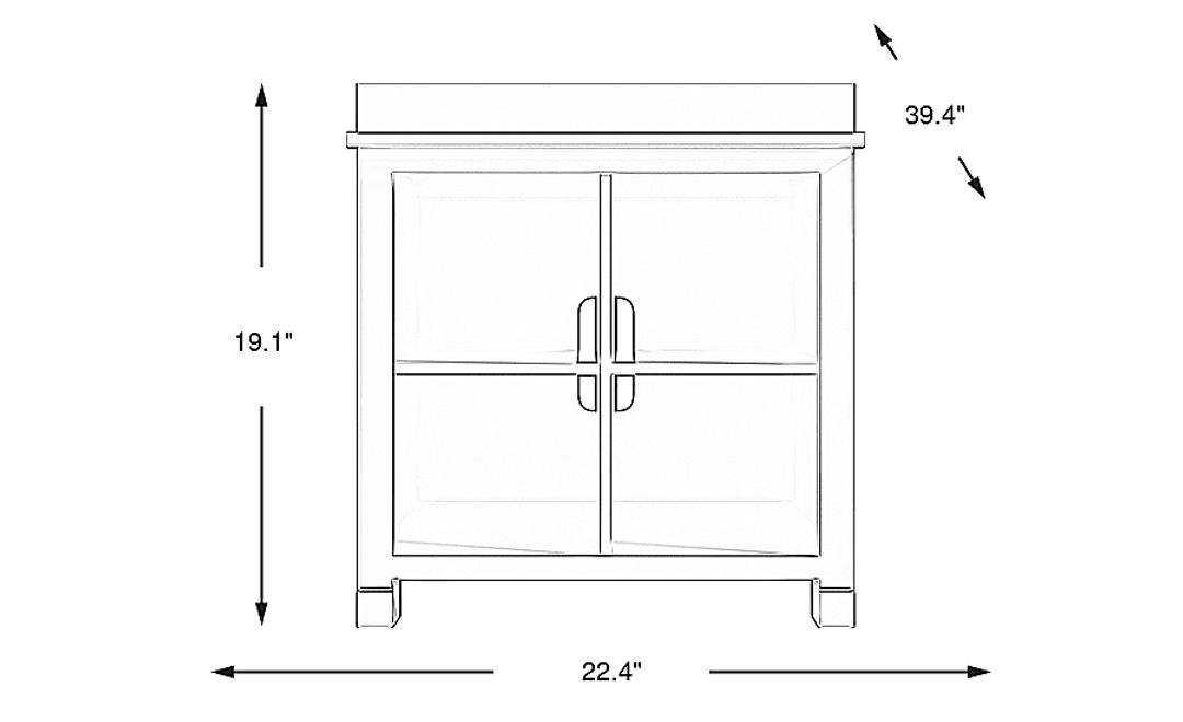 Cottage Colors Gray Bookcase with Changing Tray
