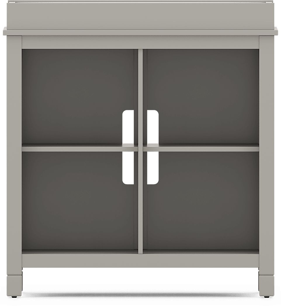 bookcase with changing tray