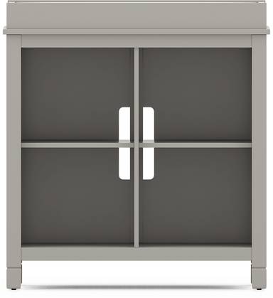 bookcase with changing tray