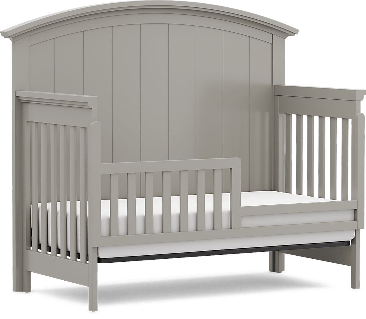 Cottage Colors 4 Pc Gray Bedroom Set With Crib, Toddler Rail