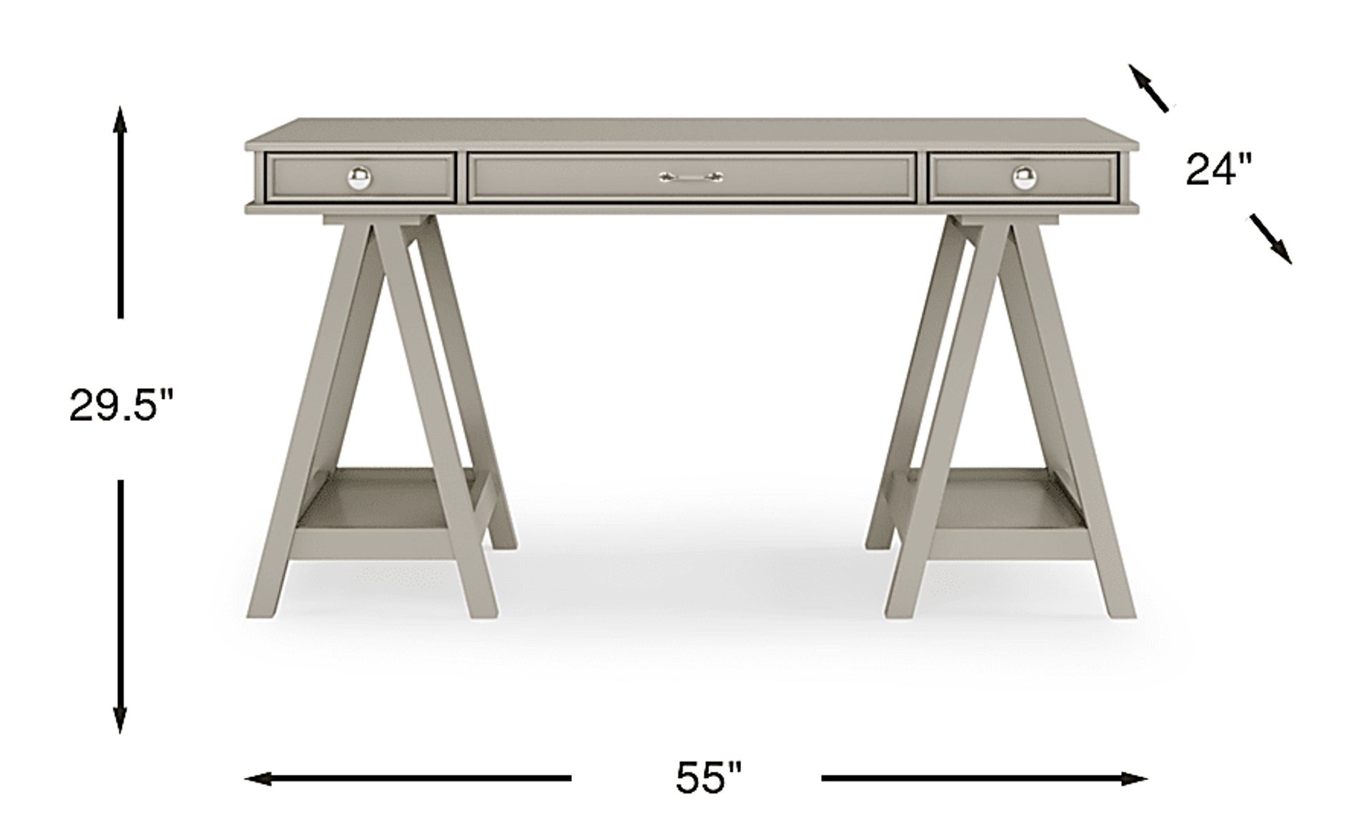 Cottage Colors Gray Desk | Rooms to Go