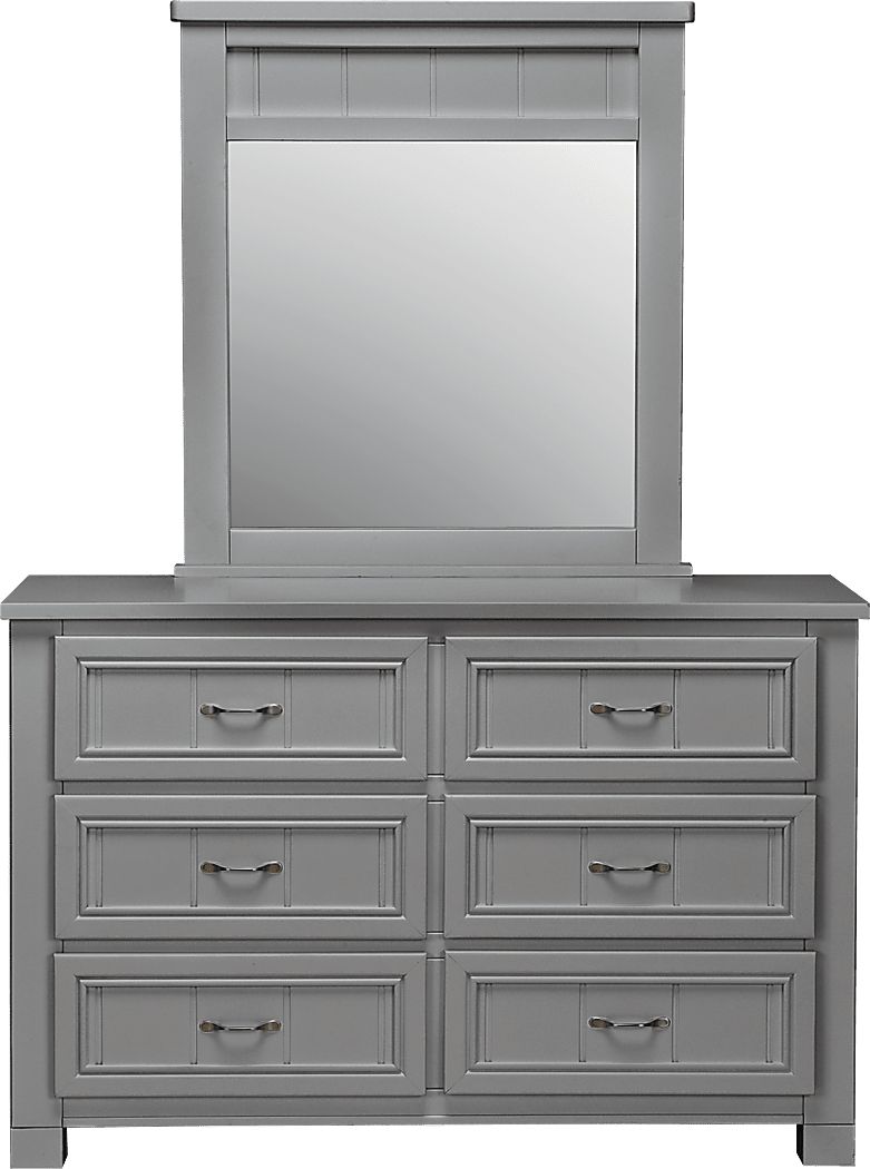 Kids Cottage Colors Gray Dresser & Mirror Set Rooms To Go