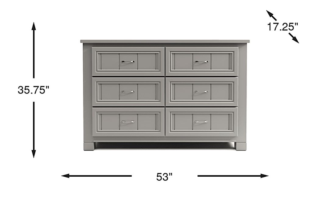 Kids Cottage Colors Gray Dresser
