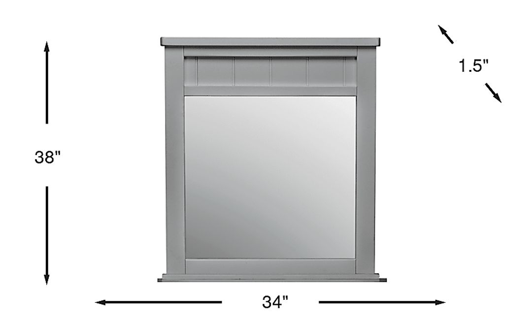 Kids Cottage Colors Gray Mirror