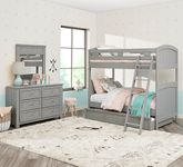 Kids Cottage Colors Gray Twin/Twin Bunk Bed