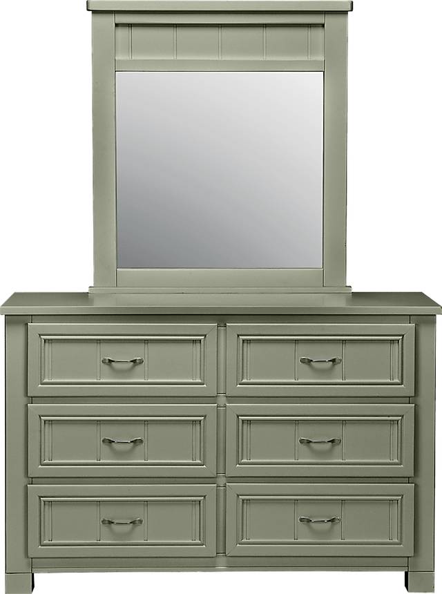 Kids Cottage Colors Green Dresser & Mirror Set - Thumbnail - Image 1