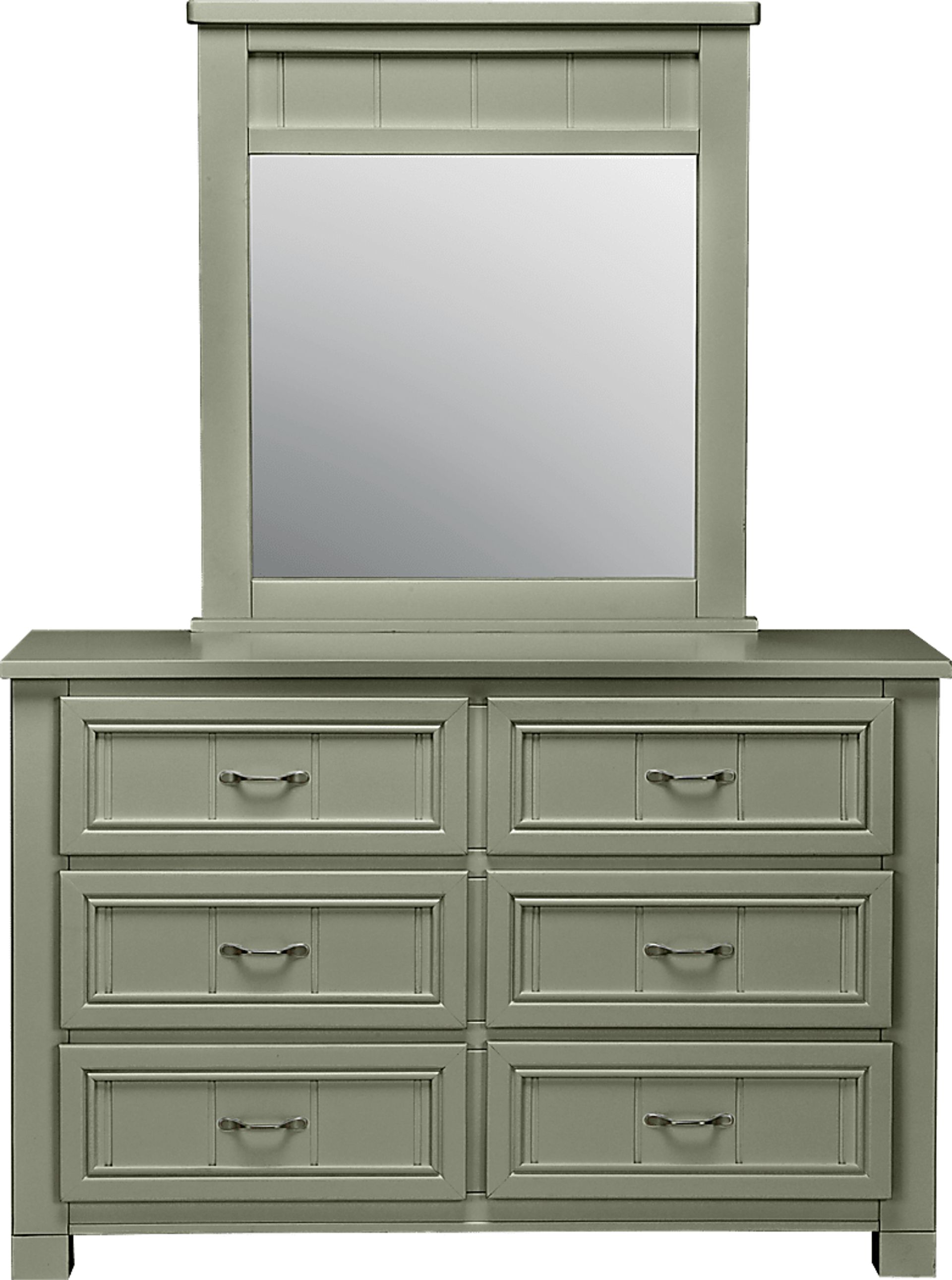 Kids Cottage Colors Green Dresser & Mirror Set - Image 1