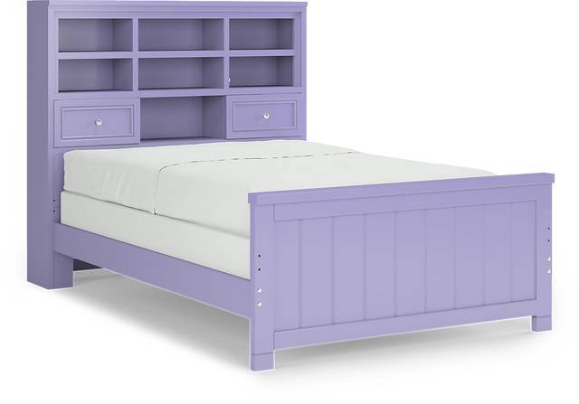 Kids Cottage Colors Lavender Full Bookcase Bed - Thumbnail - Image 3