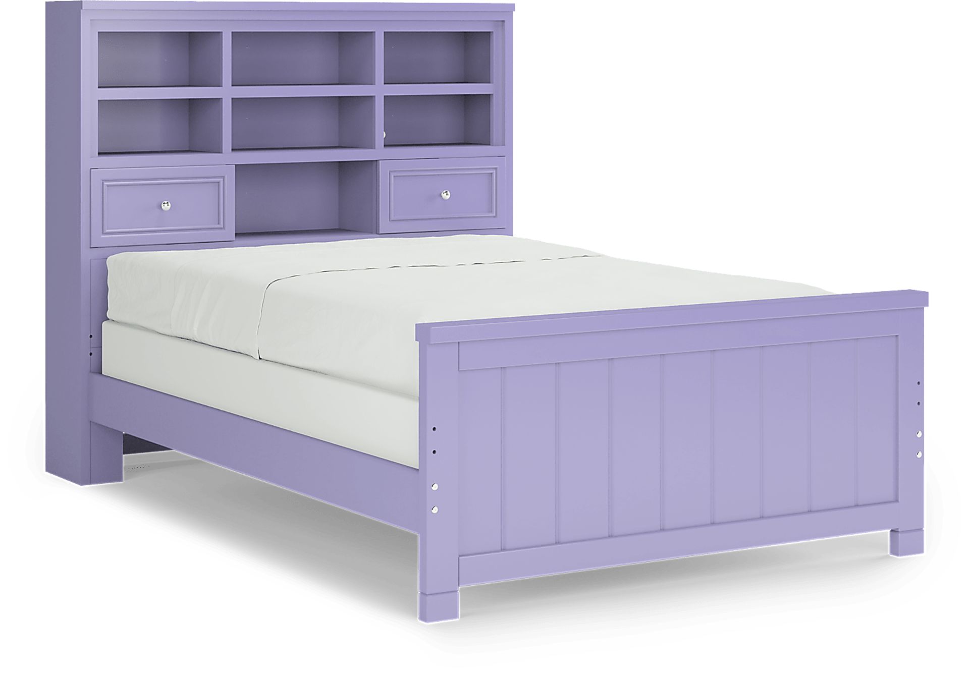 Kids Cottage Colors Lavender Full Bookcase Bed - Image 3