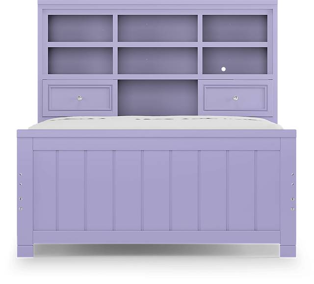 Kids Cottage Colors Lavender Full Bookcase Bed - Thumbnail - Image 4