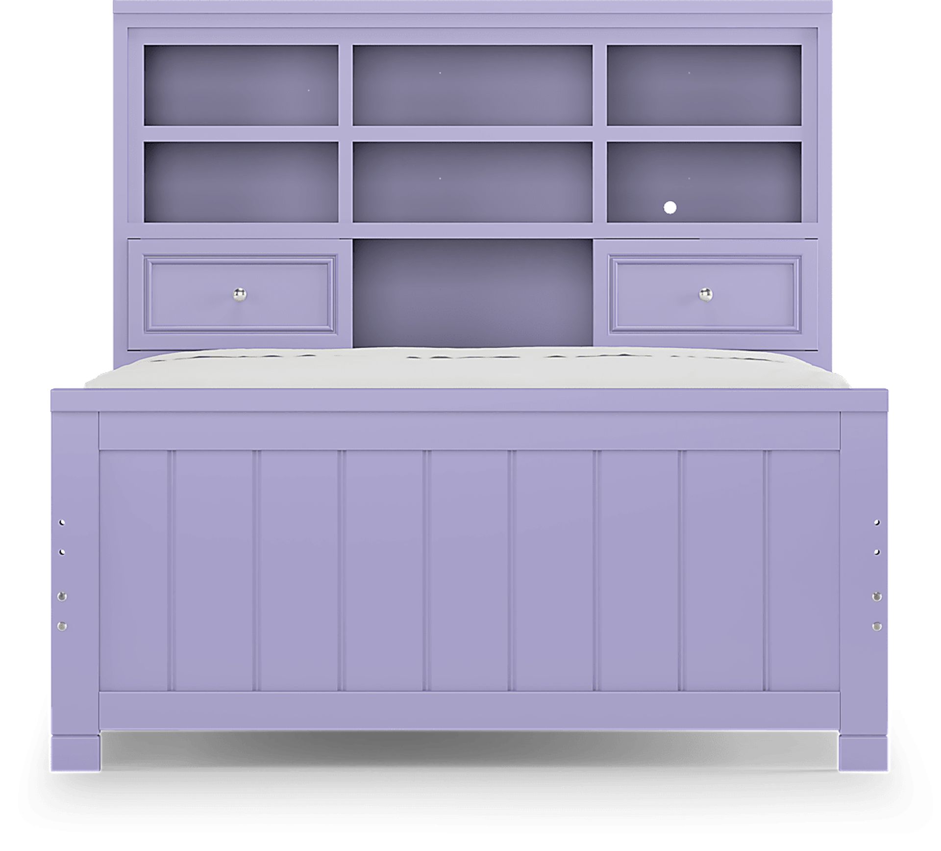 Kids Cottage Colors Lavender Full Bookcase Bed - Image 4