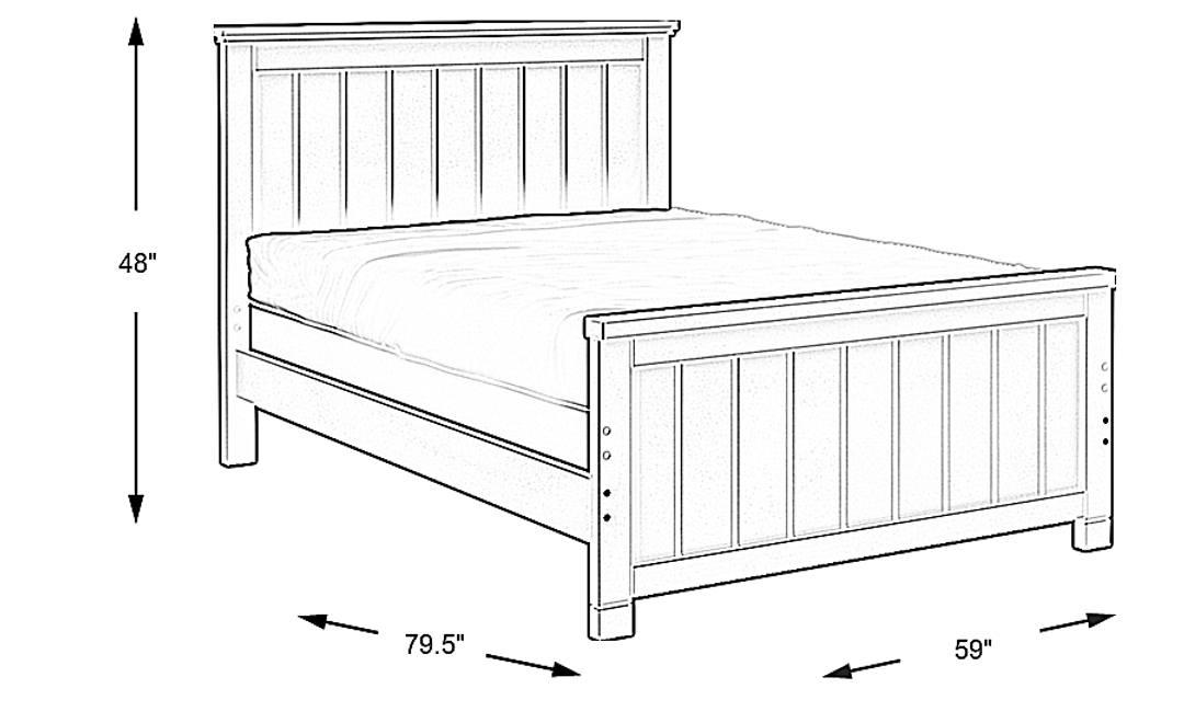 Kids Cottage Colors Lavender Full Panel Bed