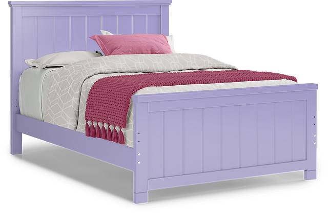 Kids Cottage Colors Lavender Full Panel Bed - Thumbnail - Image 1