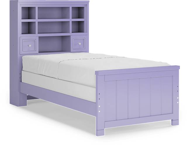 Kids Cottage Colors Lavender Twin Bookcase Bed - Thumbnail - Image 3