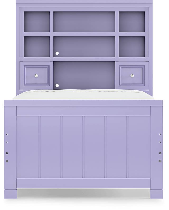 Kids Cottage Colors Lavender Twin Bookcase Bed - Thumbnail - Image 4