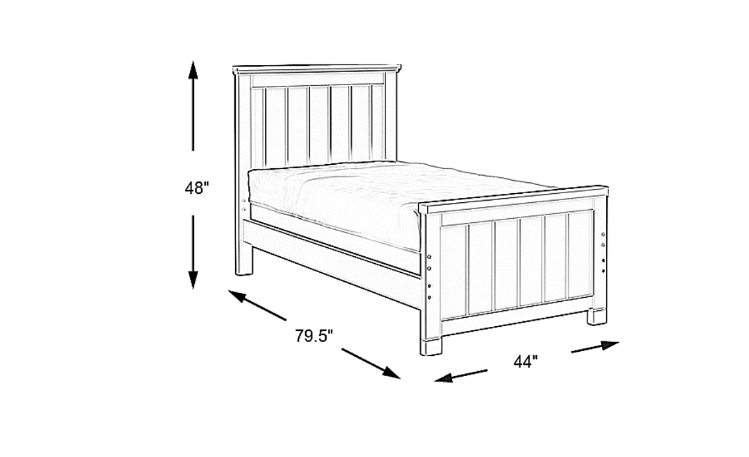 Kids Cottage Colors Lavender Twin Panel Bed