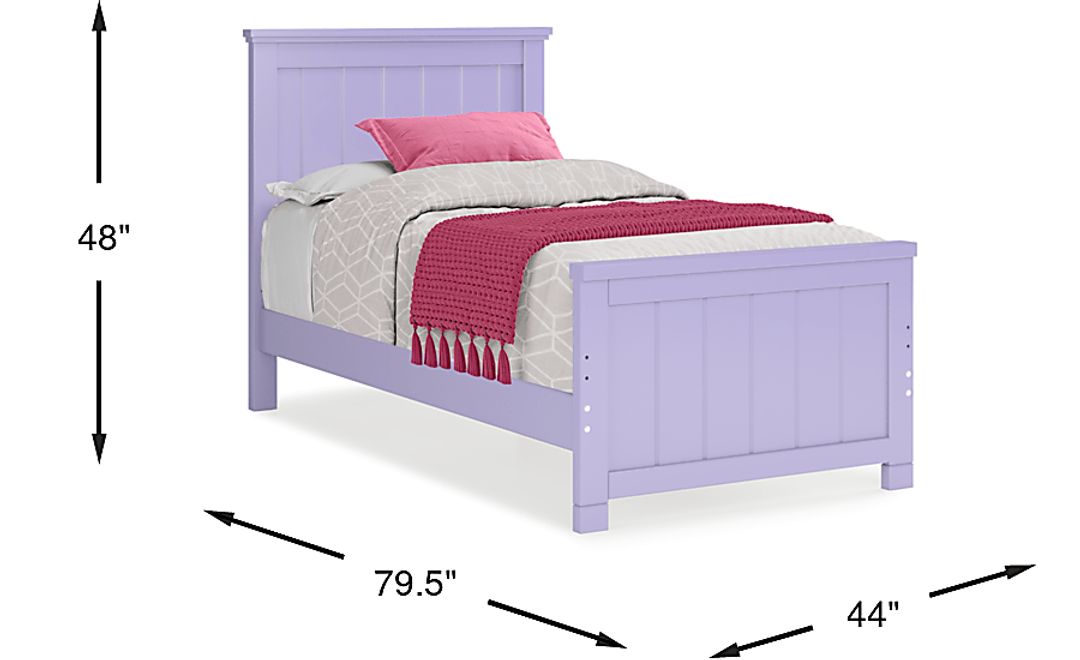 Kids Cottage Colors Lavender Twin Panel Bed