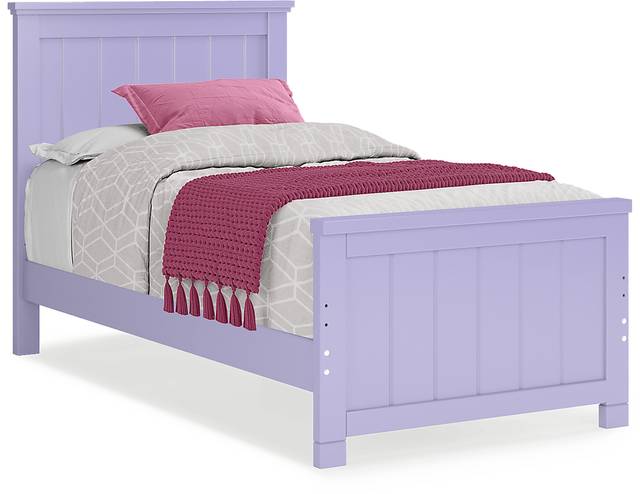 Kids Cottage Colors Lavender Twin Panel Bed - Thumbnail - Image 1