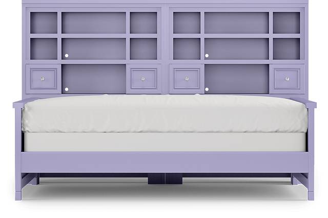 Kids Cottage Colors Lavender Full Bookcase Wall Bed - Thumbnail - Image 2