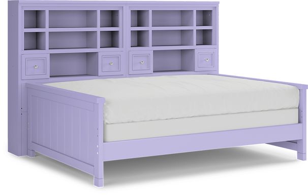 Kids Cottage Colors Lavender 5 Pc Full Bookcase Daybed