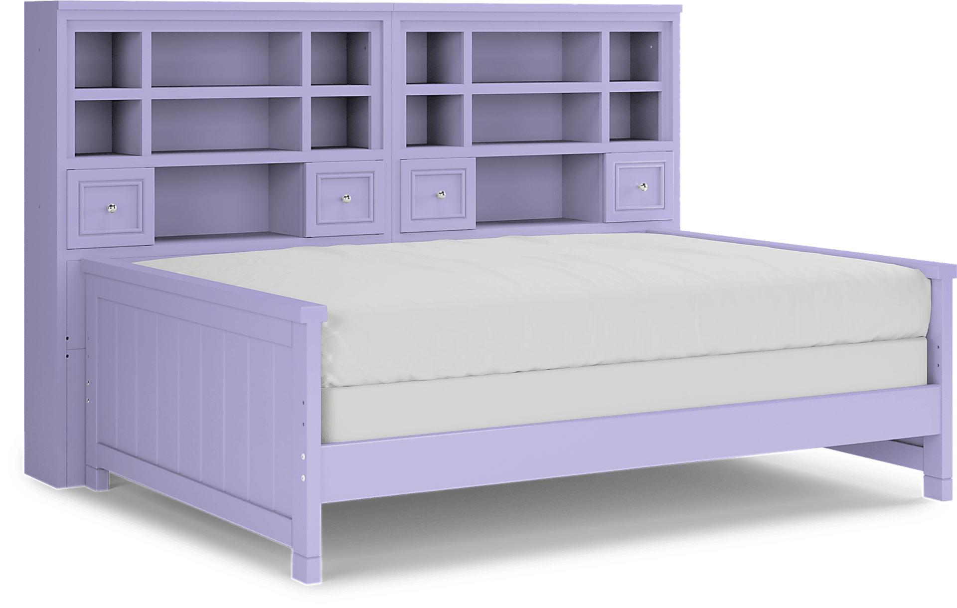 lavender 5 pc full bookcase daybed