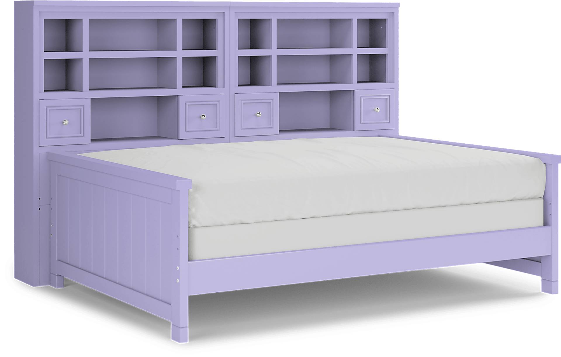 lavender 5 pc full bookcase daybed