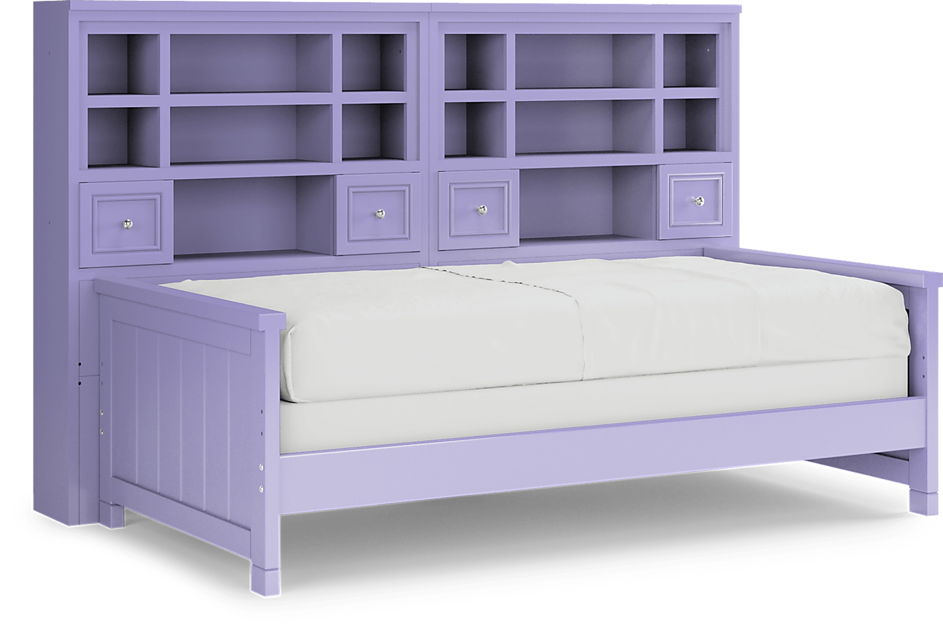 lavender 5 pc twin bookcase daybed