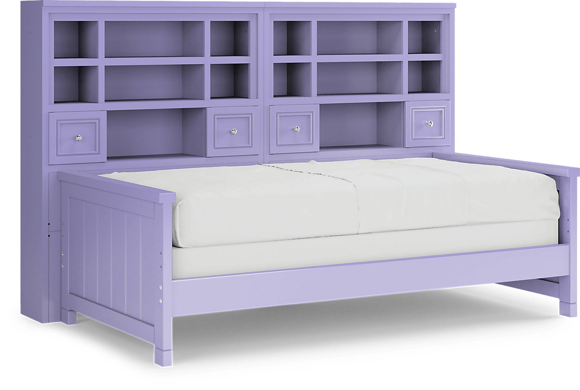 lavender 5 pc twin bookcase daybed