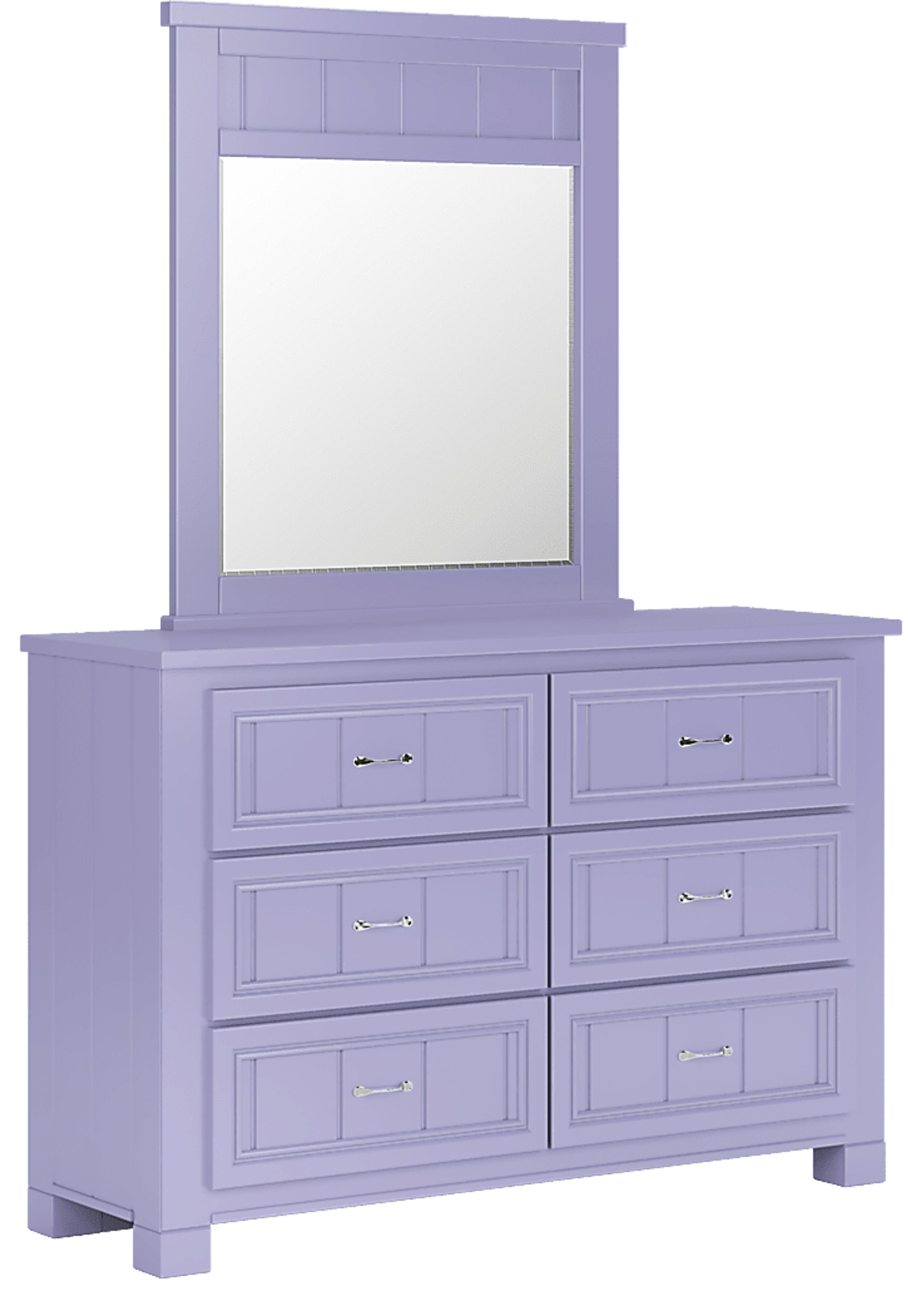 Kids Cottage Colors Lavender Dresser & Mirror Set - Image 2