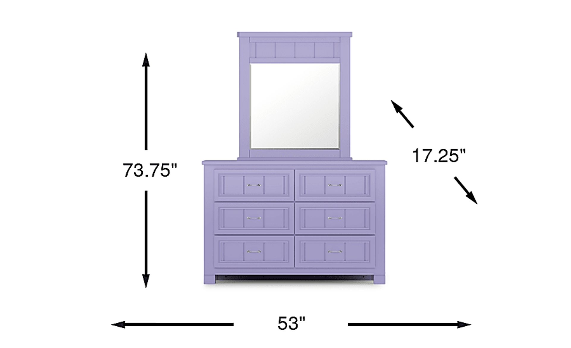 Dimension Image. Please refer to the Dimension Tab on this page for dimension details.