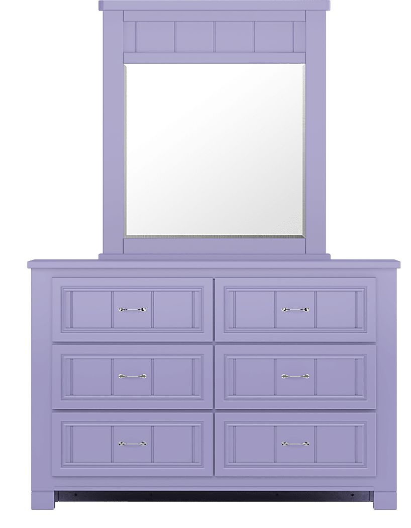 Kids Cottage Colors Lavender Dresser & Mirror Set Rooms To Go