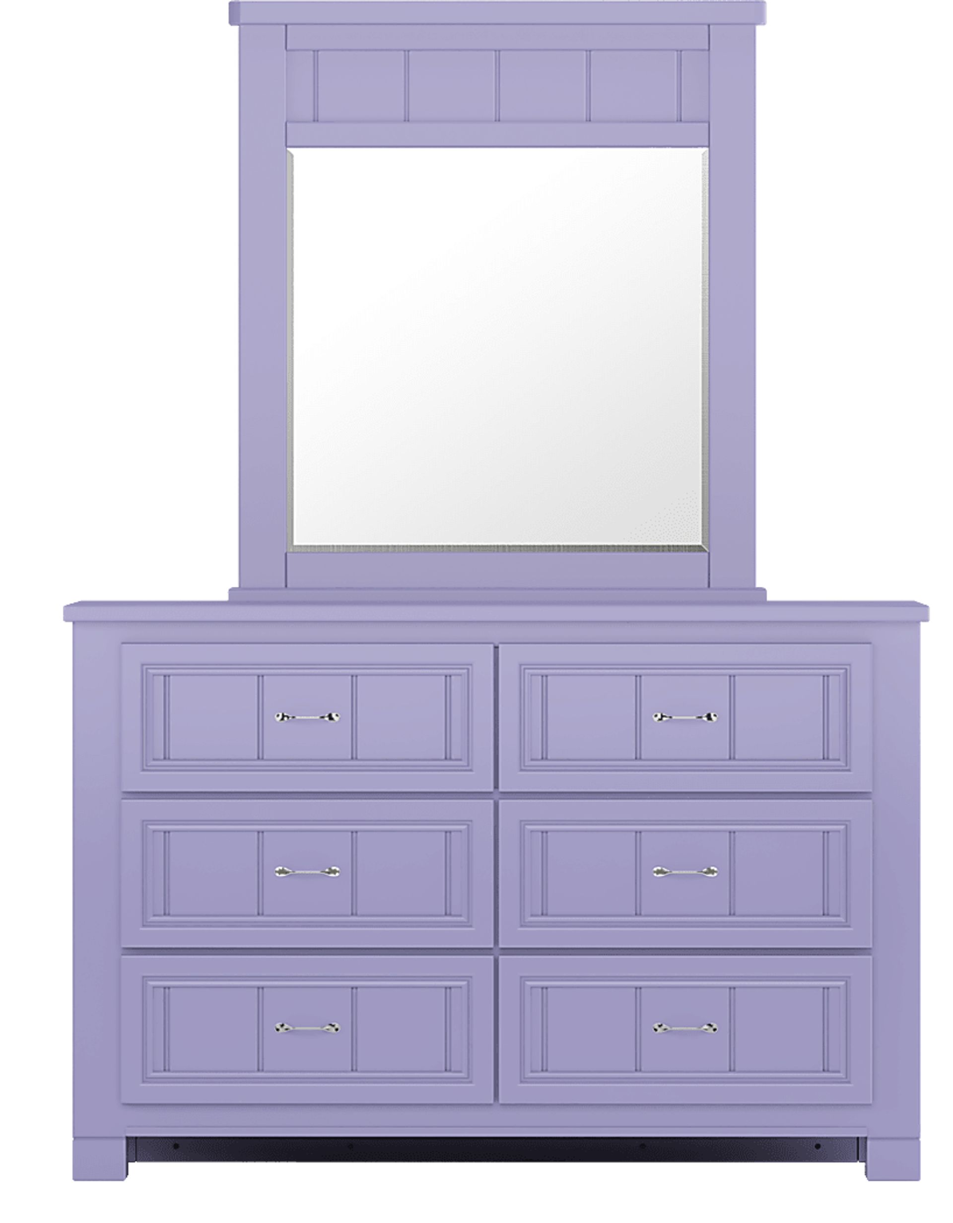 Kids Cottage Colors Lavender Dresser & Mirror Set - Image 1