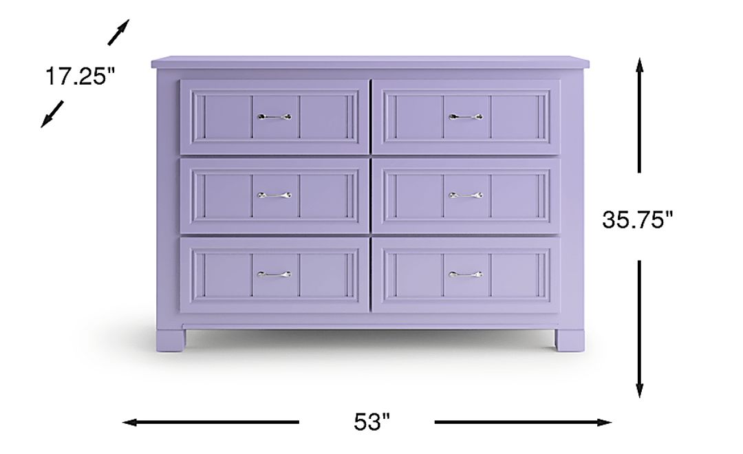 Kids Cottage Colors Lavender Dresser